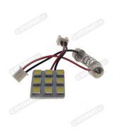 Lampu Kabin Plafon Mobil / Dome Light 9 LED (T10) Putih RWB - Image 2