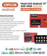 Head Unit TV Android 10" inch ORCA ADR-9988 ECO LITE (2+32GB) - Image 3