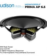 Speaker Midbass Woofer AUDISON Prima AP 6.5 - 4 Ohm 210W - Image 3
